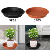 Maxbell 5 Pieces Plant Saucers 11 inch Indoor Outdoor Flower Pot Saucers Black