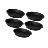 Maxbell 5 Pieces Plant Saucers 11 inch Indoor Outdoor Flower Pot Saucers Black