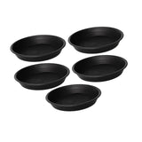 Maxbell 5 Pieces Plant Saucers 11 inch Indoor Outdoor Flower Pot Saucers Black