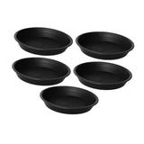 Maxbell 5 Pieces Plant Saucers 11 inch Indoor Outdoor Flower Pot Saucers Black