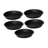 Maxbell 5 Pieces Plant Saucers 11 inch Indoor Outdoor Flower Pot Saucers Black