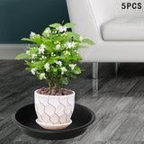 Maxbell 5 Pieces Plant Saucers 11 inch Indoor Outdoor Flower Pot Saucers Black