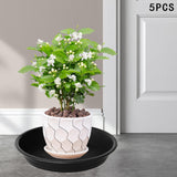 Maxbell 5 Pieces Plant Saucers 11 inch Indoor Outdoor Flower Pot Saucers Black