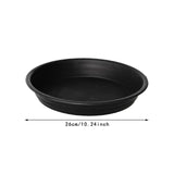 Maxbell 5 Pieces Plant Saucers 11 inch Indoor Outdoor Flower Pot Saucers Black