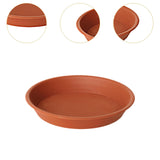 Maxbell 5 Pieces Plant Saucers 11 inch Indoor Outdoor Flower Pot Saucers Brown