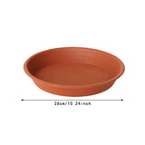 Maxbell 5 Pieces Plant Saucers 11 inch Indoor Outdoor Flower Pot Saucers Brown