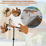 Maxbell Drummer Windmill Creative Percussionist Music Statue for Porch Backyard Yard