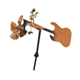 Maxbell Drummer Windmill Creative Percussionist Music Statue for Porch Backyard Yard