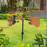 Maxbell Drummer Windmill Creative Percussionist Music Statue for Porch Backyard Yard