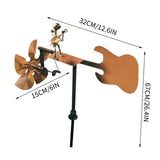 Maxbell Drummer Windmill Creative Percussionist Music Statue for Porch Backyard Yard