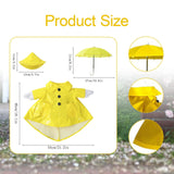 Maxbell Raincoat Goose Outfit Fits 23" H Statue Cute Costume for Yard Courtyard Home