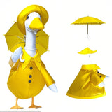 Maxbell Raincoat Goose Outfit Fits 23" H Statue Cute Costume for Yard Courtyard Home
