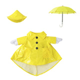 Maxbell Raincoat Goose Outfit Fits 23" H Statue Cute Costume for Yard Courtyard Home