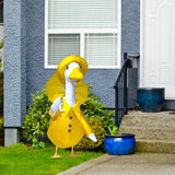 Maxbell Raincoat Goose Outfit Fits 23" H Statue Cute Costume for Yard Courtyard Home