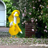 Maxbell Raincoat Goose Outfit Fits 23" H Statue Cute Costume for Yard Courtyard Home