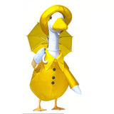 Maxbell Raincoat Goose Outfit Fits 23" H Statue Cute Costume for Yard Courtyard Home
