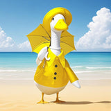 Maxbell Raincoat Goose Outfit Fits 23" H Statue Cute Costume for Yard Courtyard Home