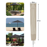 Maxbell Patio Umbrella Cover Oxford Cloth Garden Parasol Cover for Yard Lawn Camping Beige 153 cmx30 cm