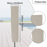 Maxbell Patio Umbrella Cover Oxford Cloth Garden Parasol Cover for Yard Lawn Camping Beige 190 cmx50 cm