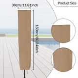 Maxbell Patio Umbrella Cover Oxford Cloth Garden Parasol Cover for Yard Lawn Camping Brown 153 cmx30 cm