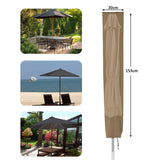 Maxbell Patio Umbrella Cover Oxford Cloth Garden Parasol Cover for Yard Lawn Camping Brown 153 cmx30 cm
