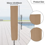 Maxbell Patio Umbrella Cover Oxford Cloth Garden Parasol Cover for Yard Lawn Camping Brown 190 cmx50 cm