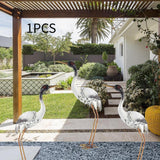 Maxbell Red Crowned Crane Statue Weatherproof for Waterscape Indoor Outdoor Backyard