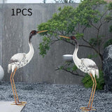 Maxbell Red Crowned Crane Statue Weatherproof for Waterscape Indoor Outdoor Backyard