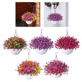 Maxbell Faux Hanging Plants Flowers Basket Elegant Realistic for Summer Outside Yard Style A