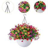 Maxbell Faux Hanging Plants Flowers Basket Elegant Realistic for Summer Outside Yard Style A