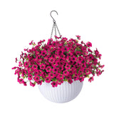Maxbell Faux Hanging Plants Flowers Basket Elegant Realistic for Summer Outside Yard Style B