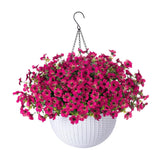 Maxbell Faux Hanging Plants Flowers Basket Elegant Realistic for Summer Outside Yard Style B