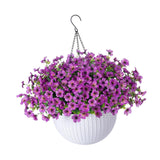 Maxbell Faux Hanging Plants Flowers Basket Elegant Realistic for Summer Outside Yard Style C