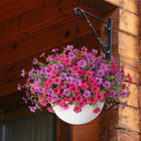 Maxbell Faux Hanging Plants Flowers Basket Elegant Realistic for Summer Outside Yard Style E
