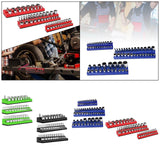 Maxbell 3Pcs Magnetic Socket Organizers Easy to Use Utility Portable for Tool Drawer Blue Metric