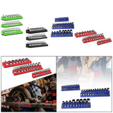 Maxbell 3Pcs Magnetic Socket Organizers Easy to Use Utility Portable for Tool Drawer Blue Metric