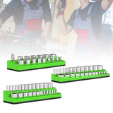 Maxbell 3Pcs Magnetic Socket Organizers Easy to Use Utility Portable for Tool Drawer Green SAE