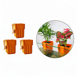 Maxbell 3x Aquarium Plant Basket Landscape for Aquarium Decoration Hydroponic Basket Orange