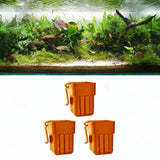 Maxbell 3x Aquarium Plant Basket Landscape for Aquarium Decoration Hydroponic Basket Orange