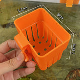 Maxbell 3x Aquarium Plant Basket Landscape for Aquarium Decoration Hydroponic Basket Orange
