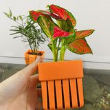 Maxbell 3x Aquarium Plant Basket Landscape for Aquarium Decoration Hydroponic Basket Orange