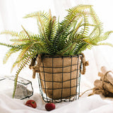 Maxbell Iron Weaving Craft Basket Balcony Flower Holder for Balcony Home Living Room S