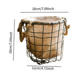 Maxbell Iron Weaving Craft Basket Balcony Flower Holder for Balcony Home Living Room S