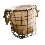 Maxbell Iron Weaving Craft Basket Balcony Flower Holder for Balcony Home Living Room S