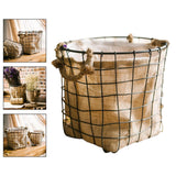Maxbell Iron Weaving Craft Basket Balcony Flower Holder for Balcony Home Living Room L