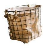 Maxbell Iron Weaving Craft Basket Balcony Flower Holder for Balcony Home Living Room L