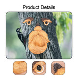 Maxbell Tree Face Bird Feeder Old Man Face Resin Sculpture for Backyard Outdoor Yard