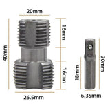 Maxbell Ppr Pipe Threader for Electric Drill Garage 1/2"/3/4" Pipe Thread Maker Tool