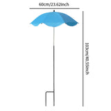 Maxbell Plant Umbrella Decor Adjustable Angle for Garden Beds Flowers Potted Outdoor Sky Blue