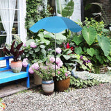 Maxbell Plant Umbrella Decor Adjustable Angle for Garden Beds Flowers Potted Outdoor Sky Blue
